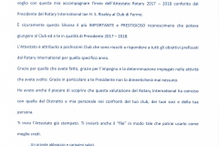 Attestato presidenziale 2017-2018 - lettera accompagnamento