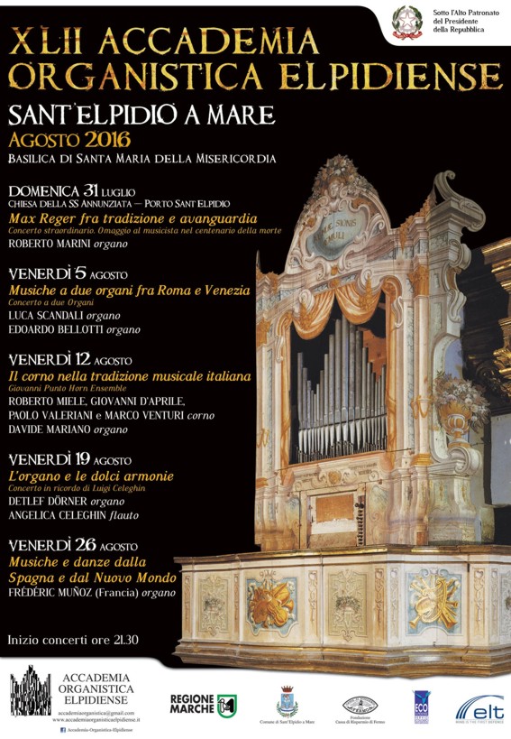 XLII Accademia Organistica 2016 LOCANDINA